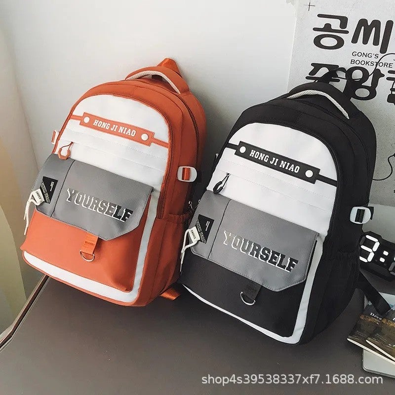 Bluejw Shaodong High-Value Middle High School Students Large Capacity Versatile Lightweight Curved Shoulder Straps Polyester - Image 4