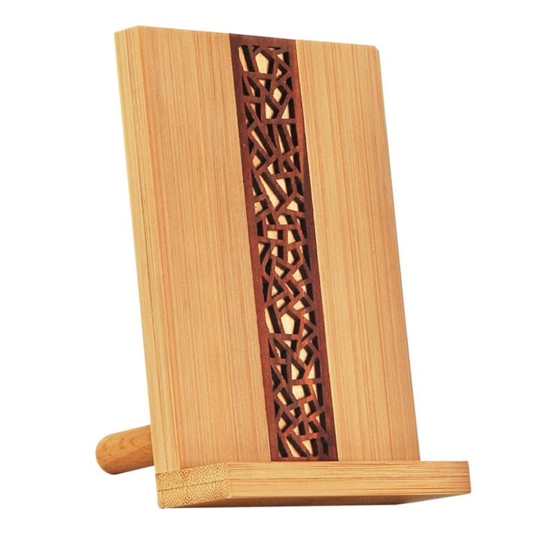 Wooden Phone Stand For Desk Compact Mobile And Tablet Holder - Image 2