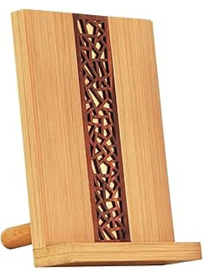 Wooden Phone Stand For Desk Compact Mobile And Tablet Holder - Image 1