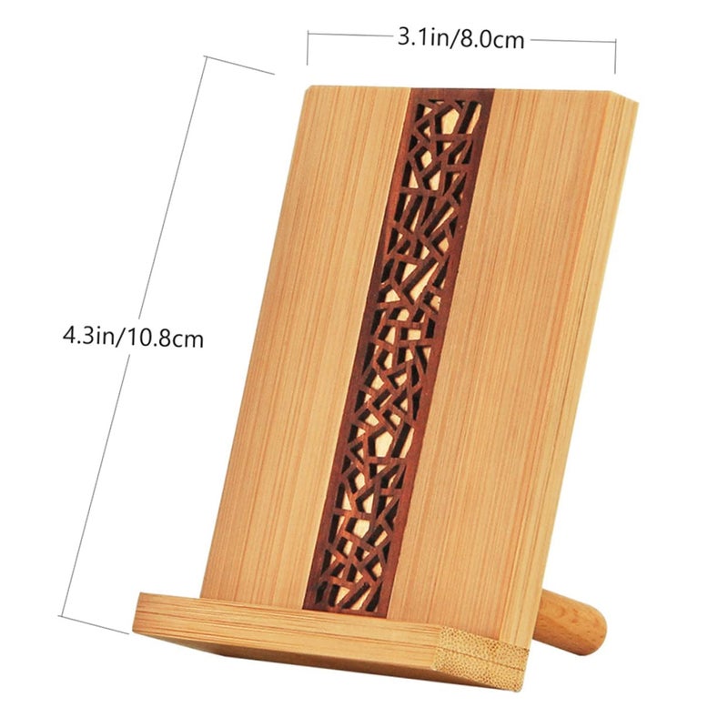 Wooden Phone Stand For Desk Compact Mobile And Tablet Holder - Image 3