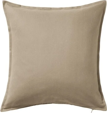 Ikea Cushion Throw Pillow Case 50X50 cm Beige Color Zippered Pillow Case