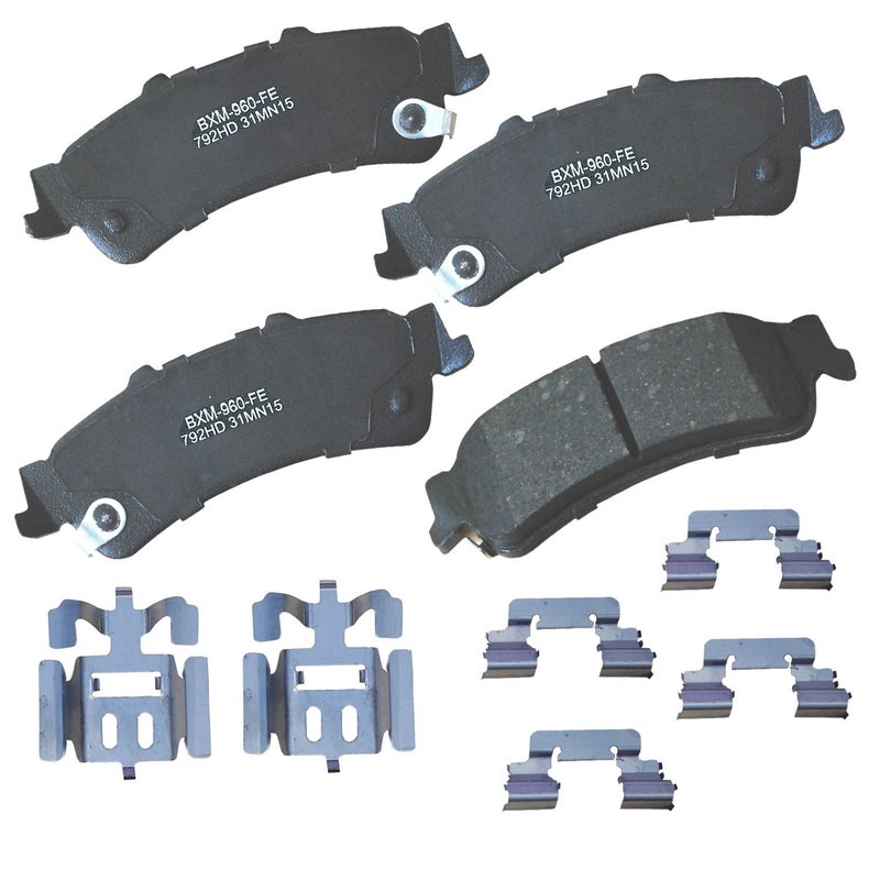 Bendix Premium SBM792HD Semi-Metallic Rear Brake Pads for Select Models Cadillac DeVille, DTS, Chevrolet Astro, Silverado 1500, 1500 Classic, Suburban Tahoe, GMC Safari, Sierra Yukon, Yukon XL - Image 1