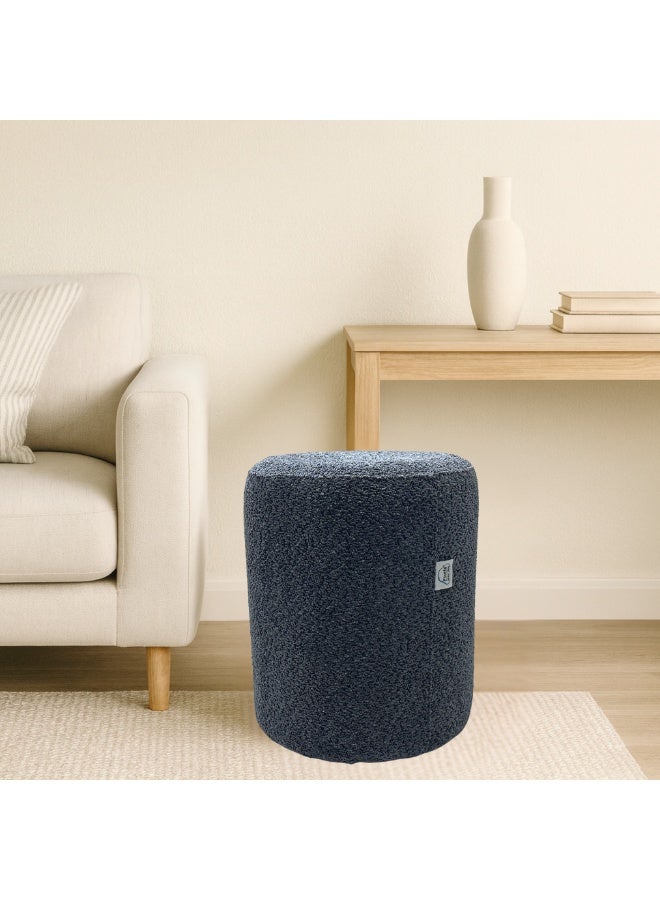 PixelsBeanBag Round Ottoman, Large, Bouclé Fabric, for Living Room and Bedroom - Image 2