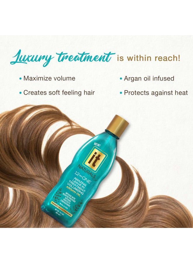 it Freeze It Naturals 12-in-ONE Amazing Volumizing Leave In Treatment with Argan Oil, 10.2oz | Repairs, Protects & Strengthen Hairs | Creates Volume | Fights Frizz | Paraben Free - Image 2