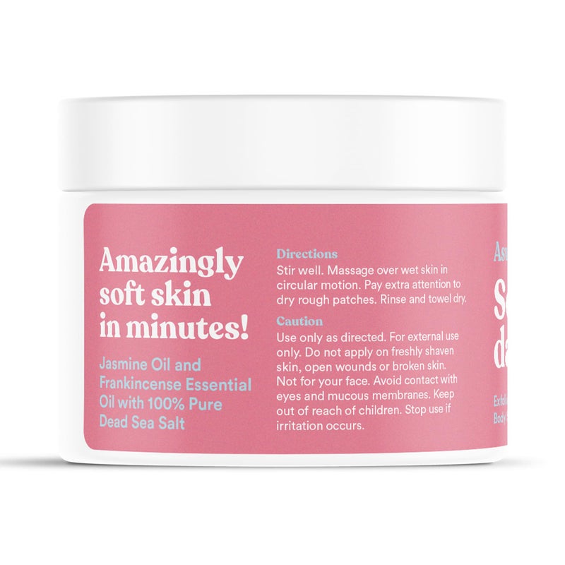 ASUTRA Dead Sea Salt Essential Oil Body Scrub Exfoliator (Refreshing Jasmine), 16 oz - Ultra Hydrating, Gentle, & Moisturizing - Coconut, Jasmine, and Frankincense Oils - Image 2