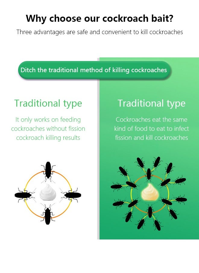 Occuwzz - 6 pack cockroach baits cockroach bait station for large cockroaches kill nests insecticide - Image 1