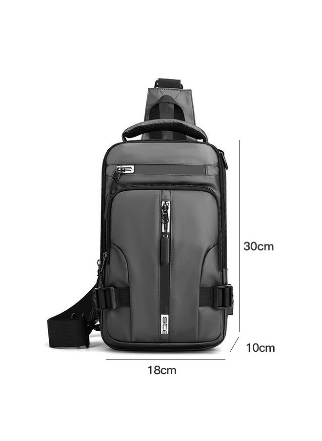 Sharpdo - Men's Multifunctional Oxford Waterproof Casual Waistpack Adjustable Straps Premium Lightweight Waist One Shoulder Cross-body Back Bag for Gym Fitness Workout Travel Work Commute - Image 1