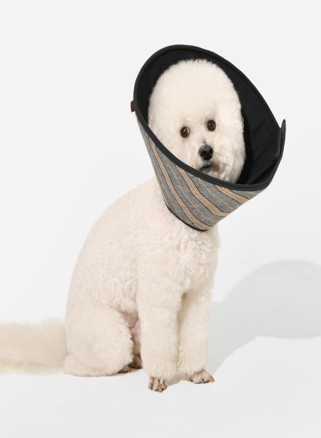 بوبيا طوق بوبيا داندي المخروطي للكلاب بعد العمليات الجراحية، طوق أنيق ومريح للتعافي، طوق إليزابيثي للكلاب، أسود، متوسط - Image 1
