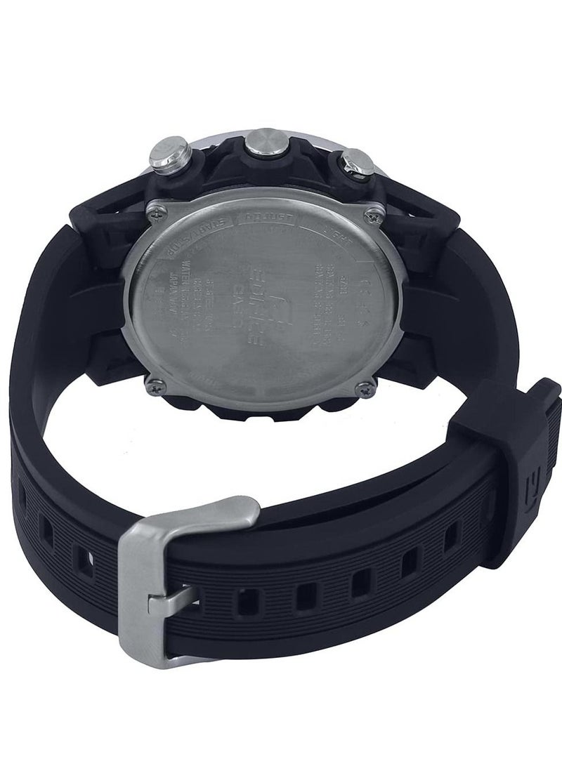 كاسيو ساعة كاسيو انالوج-رقمية بمينا اسود للرجال- ECB-40P-1ADF - Image 4