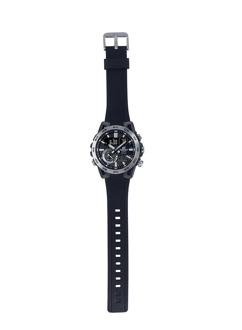 كاسيو ساعة كاسيو انالوج-رقمية بمينا اسود للرجال- ECB-40P-1ADF - Image 3