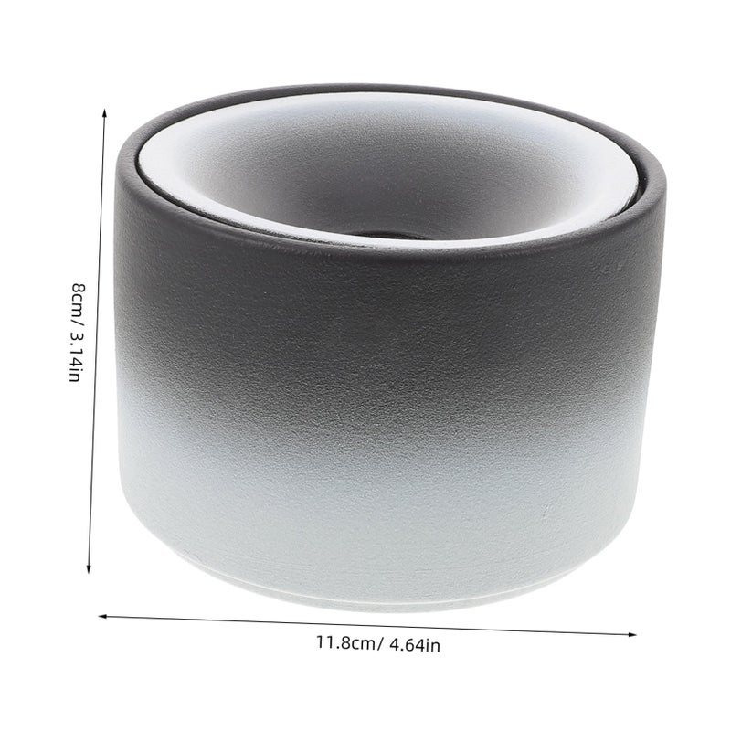 Large Ceramic Windproof Ashtray with Lid for Indoor Outdoor Use Clean Dust Control - Image 3