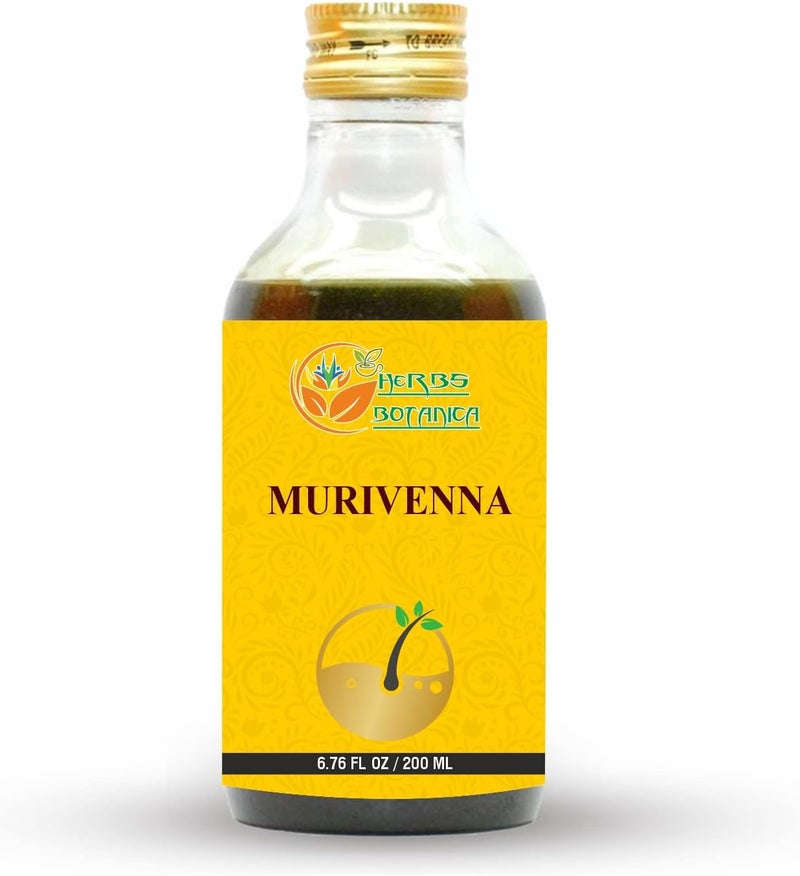Herbs Botanica Murivenna Oil Tailam Ayurvedic Herbal Oil for Joint and Muscle Treats Sprain, Muscle Cramps 200ml
