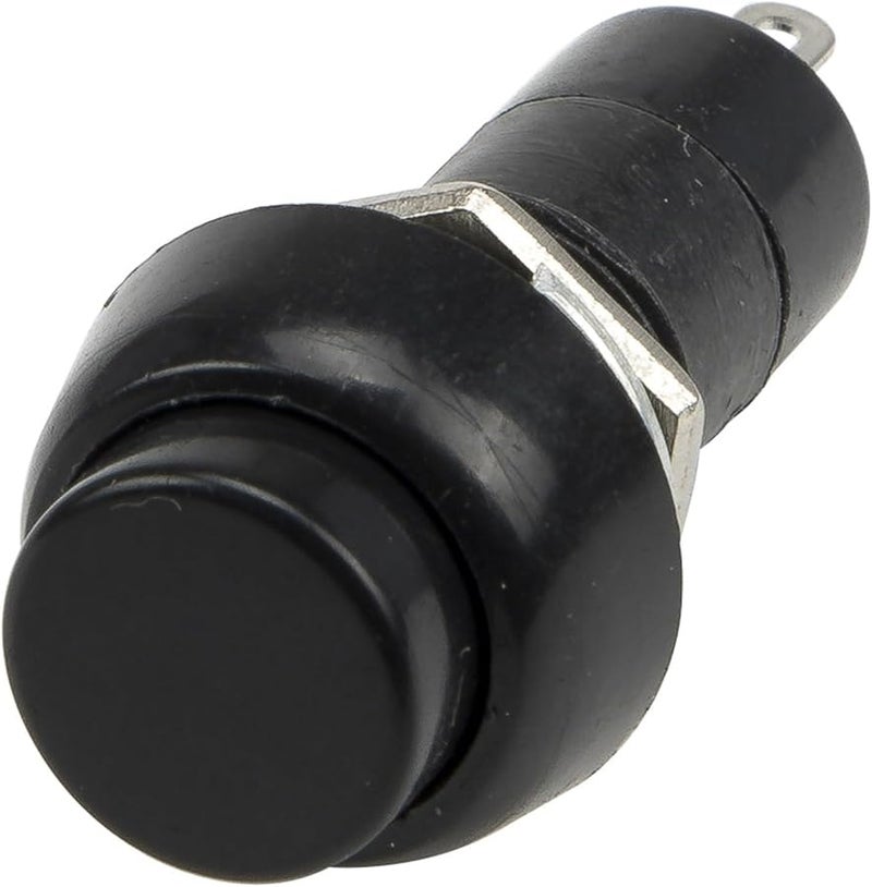 PBS 11A 12ملم زر ضغط دائري ذاتي القفل تشغيل/إيقاف SPST أسود 100 قطعة - Image 3