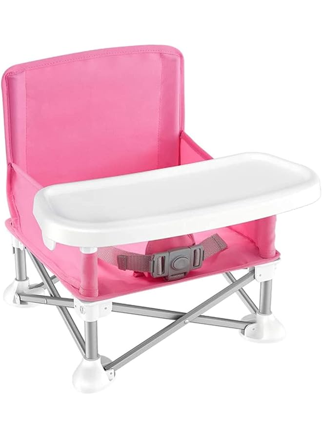 PROMASS Portable Seat Chair Compact Fold With Straps For Indoor Outdoor Use Great For Camping, Beach, Lawn |Toddlers, Kids, Boys, Girls (Rose Red)