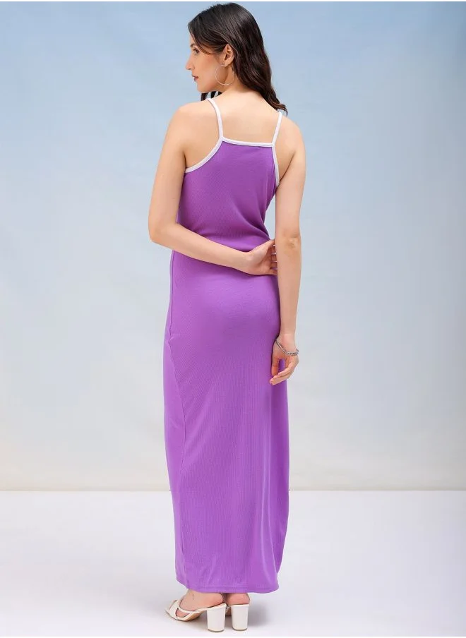 Freehand Women Fitted Casual Solid Maxi Dress
