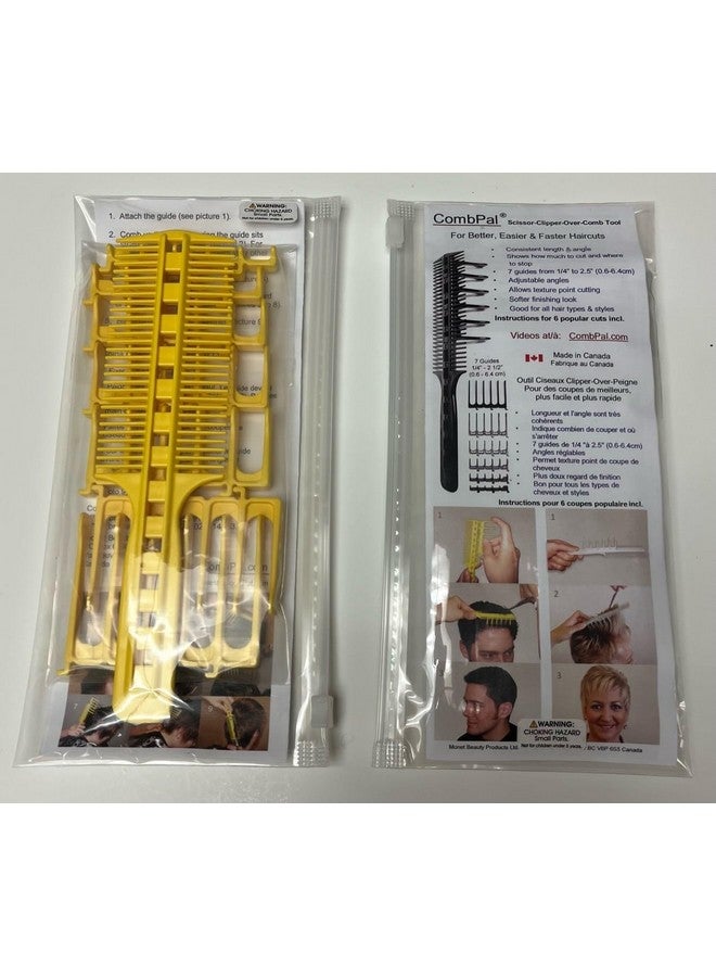 CombPal Scissor Clipper Over Comb Hair Cutting Tool Barber Hair Cutting Kit Diy Home Hair Cutting Guide Comb Set (Classic Set Yellow) - Image 5