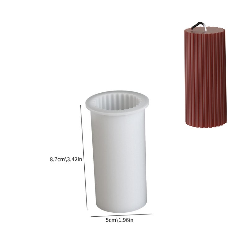ESEDAGE 2 Pack Pillar Gear Shape Column Candle Resin Mold - Resin Casting Silicone Molds for Home Decor & Candle Making Wave Spiral Mold - Image 3