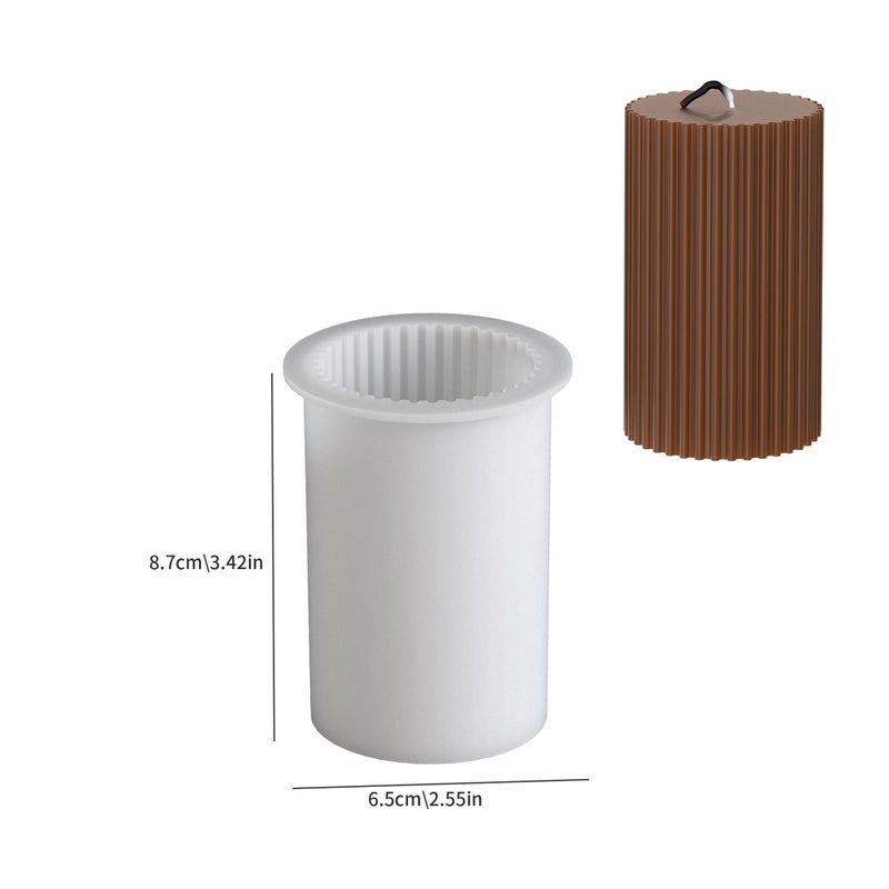 ESEDAGE 2 Pack Pillar Gear Shape Column Candle Resin Mold - Resin Casting Silicone Molds for Home Decor & Candle Making Wave Spiral Mold - Image 4