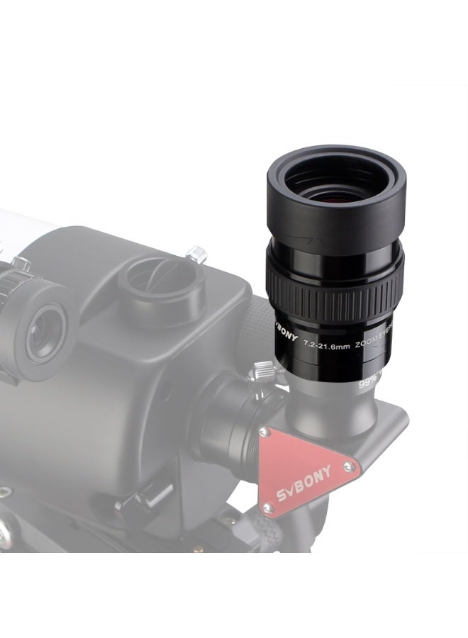 SVBONY Black 1.25-Inch 7.2-21.6mm Zoom Eyepiece – Wide-Angle Telescope Eyepiece with High-Contrast Optics, Multi-Element Glass, and 18-20mm Eye Relief for Comfortable Viewing  - Image 5
