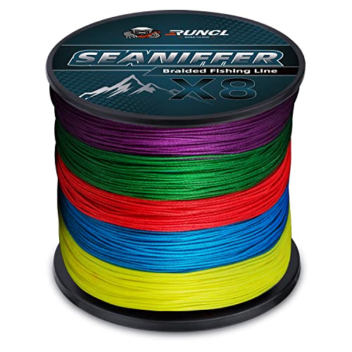 RUNCL Braided Fishing Line X8 Pro Grade Tournament PE Line for FreshSaltwater Abrasion Resistant No Stretch Hi Vis MultiColor Measure Line 3285461093 Yards 8200 lb Christmas Fishing Gifts - Image 1