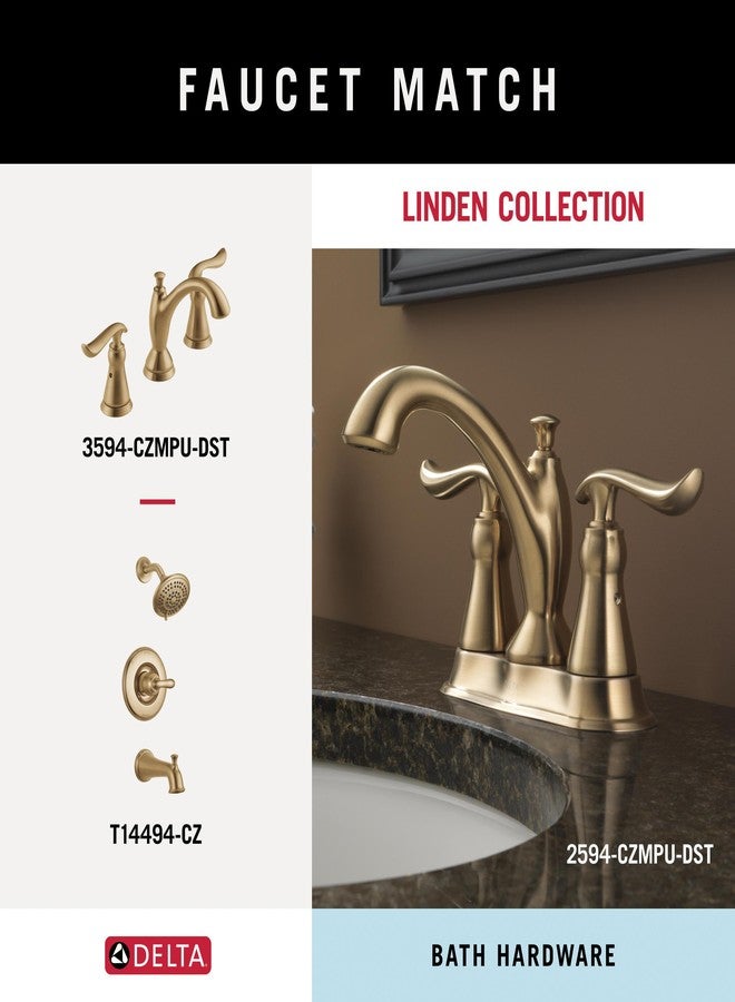 DELTA FAUCET Delta Linden (1-Pack) Hand Towel Holder Champagne Bronze Towel Racks for Bathroom Wall Round Towel Ring Holder for Bath Towel Hanger for Kitchen, Bathroom Accessories 79446-CZ - Image 5