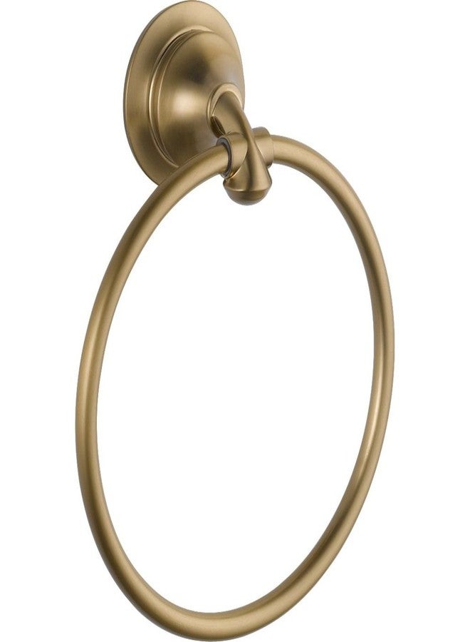 DELTA FAUCET Delta Linden (1-Pack) Hand Towel Holder Champagne Bronze Towel Racks for Bathroom Wall Round Towel Ring Holder for Bath Towel Hanger for Kitchen, Bathroom Accessories 79446-CZ - Image 1