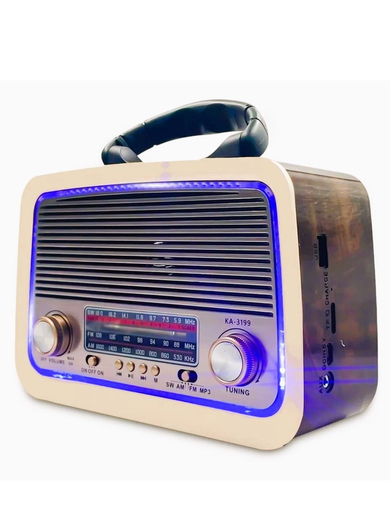 Microplus Multi-functional portable speaker radio and flashlight FM/AM/SW - Image 2