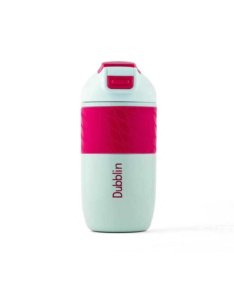 Dubblin Insta Stainless Steel Tea & Coffee Mug | Double Wall Vacuum Insulated Travel Mug with Handle & Leak-Proof Lid | Wide Mouth Tumbler Thermo Flask- Keeps Hot 6 Hrs & Cold 12 Hrs, 520ML- Green - Image 1