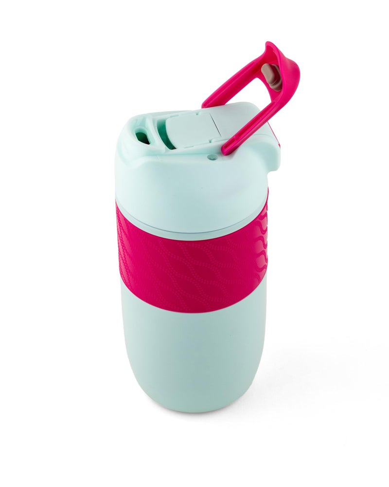 Dubblin Insta Stainless Steel Tea & Coffee Mug | Double Wall Vacuum Insulated Travel Mug with Handle & Leak-Proof Lid | Wide Mouth Tumbler Thermo Flask- Keeps Hot 6 Hrs & Cold 12 Hrs, 520ML- Green - Image 4