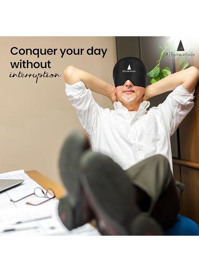 قبعة تخفيف الصداع النصفي 360 درجة - راحة ممتازة وعلاج فوري ساخن وبارد لتخفيف آلام العين والصداع - Image 4