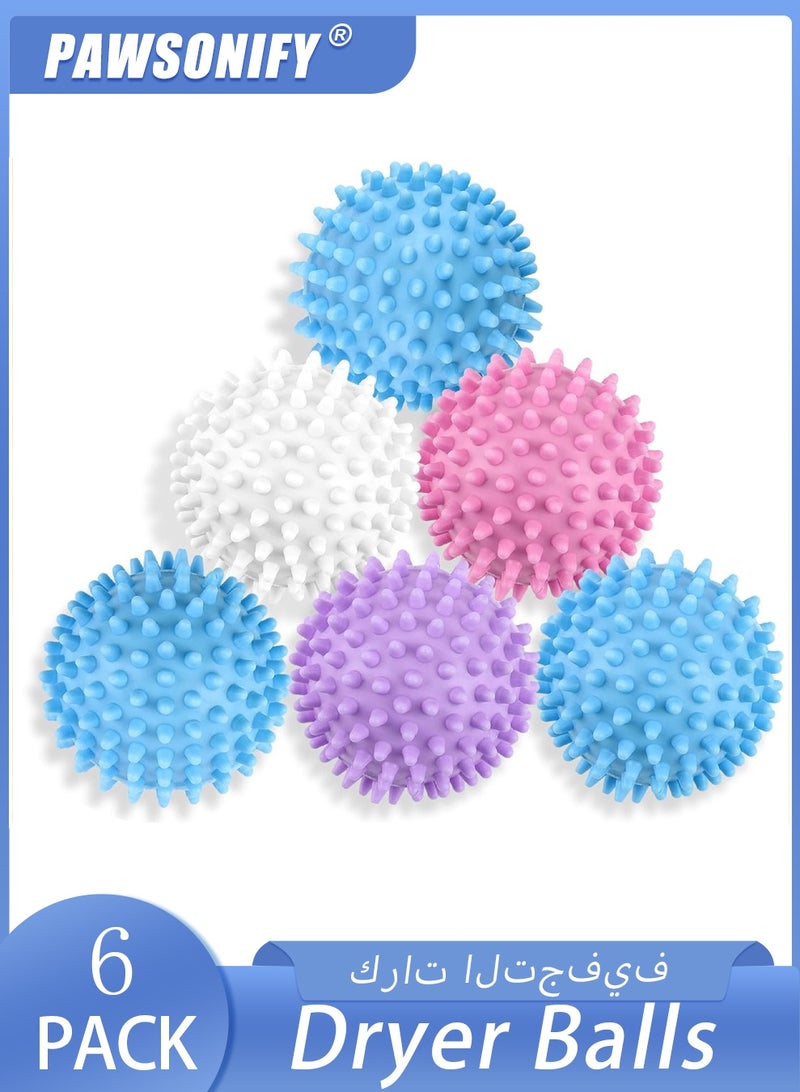 PAWSONIFY 6 Pack Dryer Balls, Reusable Laundry Balls, Dryer Drying Balls, Fabric Softener Alternative for Fluff Laundry Clothes Fabrics Reduce Wrinkle - Image 1