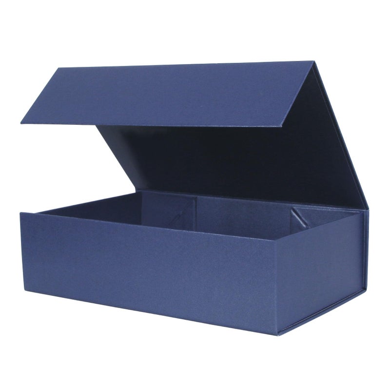 Aimyoo Navy Blue Collapsible Gift Box with Magnetic Closure Lids 105x7x3 in Medium Bridesmaid Groomsman Proposal Boxes Rectangle Present Box for Graduation Birthday Storage 1 Pack - Image 3