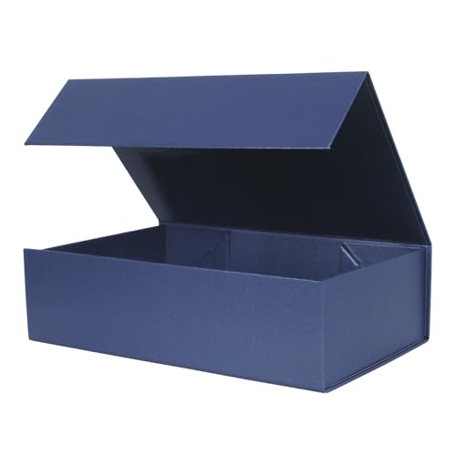 Aimyoo Navy Blue Collapsible Gift Box with Magnetic Closure Lids 105x7x3 in Medium Bridesmaid Groomsman Proposal Boxes Rectangle Present Box for Graduation Birthday Storage 1 Pack - Image 2