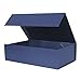 Aimyoo Navy Blue Collapsible Gift Box with Magnetic Closure Lids 105x7x3 in Medium Bridesmaid Groomsman Proposal Boxes Rectangle Present Box for Graduation Birthday Storage 1 Pack - Image 1