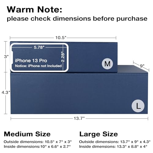 Aimyoo Navy Blue Collapsible Gift Box with Magnetic Closure Lids 105x7x3 in Medium Bridesmaid Groomsman Proposal Boxes Rectangle Present Box for Graduation Birthday Storage 1 Pack - Image 5