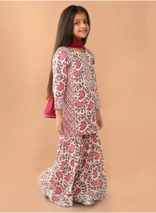 ليلك Ethnic Kurta Sharara Set