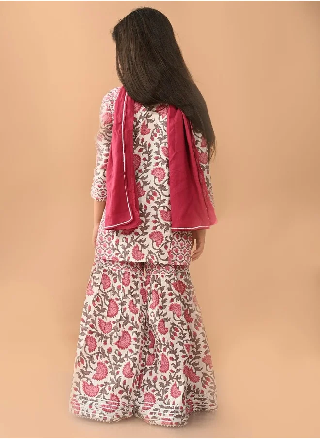 ليلك Ethnic Kurta Sharara Set