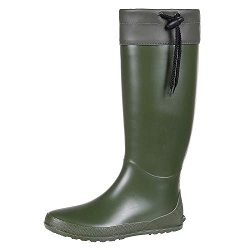 Asgard Women's Packable Tall Rain Boots Ultra Lightweight Garden Boots - NOT for Wide Calf, Green 38 (size 7.5-8) - Image 1