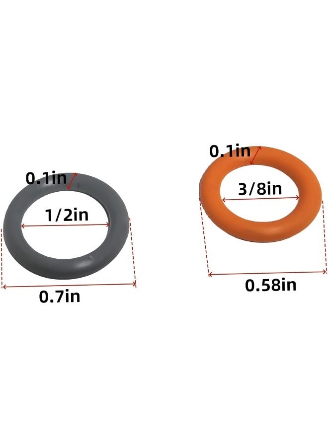 TITISKIN 1/4" & 3/8" Pressure Washer Qd Colored O-Rings (1/4"&3/8"Ï¼ˆ25+25Ï¼‰ 50Pack, Red+Grey)  - Image 4