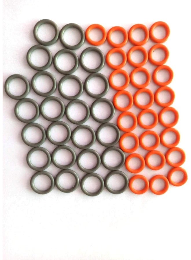 TITISKIN 1/4" & 3/8" Pressure Washer Qd Colored O-Rings (1/4"&3/8"Ï¼ˆ25+25Ï¼‰ 50Pack, Red+Grey)  - Image 1