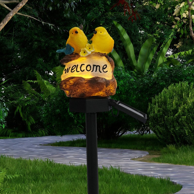 Outdoor Garden Resin Bird Figurine Ground Stake Light for Garden Decor Solar Landscape Lawn Lamp - Image 4