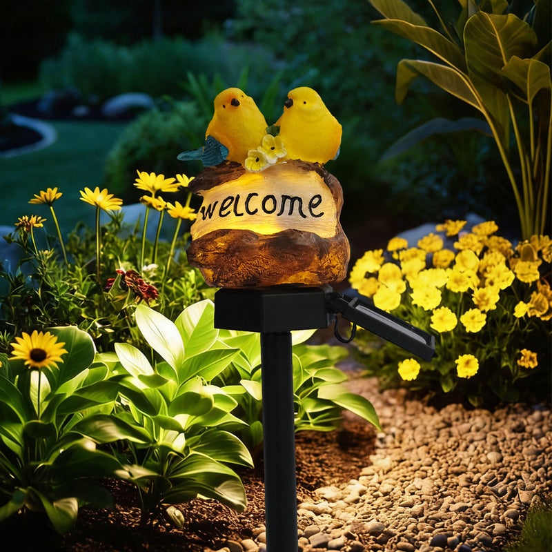 Outdoor Garden Resin Bird Figurine Ground Stake Light for Garden Decor Solar Landscape Lawn Lamp - Image 3