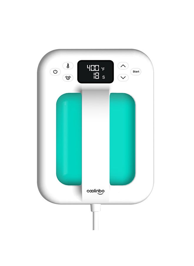 Generic - HP6 Handheld Mini Heat Press Machine 7x5 Inch Portable Heat Transfer Machine with Insulated Anti-Slip Base Support Adjustable Temperature Timer Overheat Protection deal for Bags Hats DIY Heat - Image 1