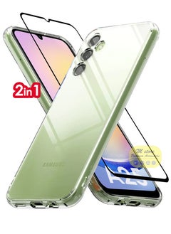2 in 1 Pack For Samsung Galaxy A25 Protection Pack - Ultra Clear Shockproof Case & Edge-to-Edge Screen Protector, 360 Degree Protection, Back Cover & Screen Protector for Samsung Galaxy A25