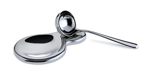 Alessi "T-1000" Spoon Rest in 18/10 Stainless Steel Mirror Polished, Silver - Image 4