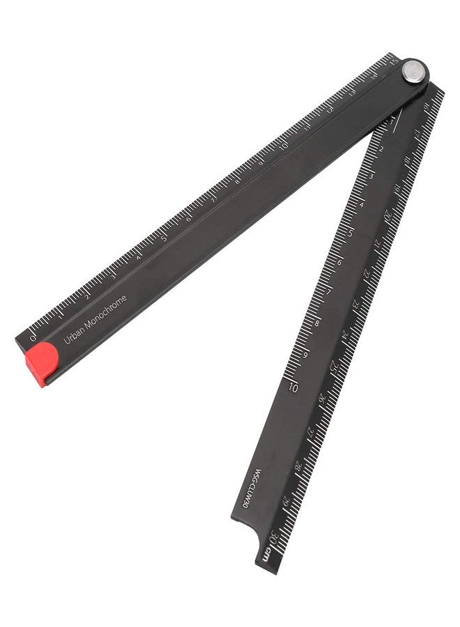 Fdit Folding Metal Stationery Rule, Folding Ruler, 0-300mm Easy to Carry 90°Folding Clear and for Home Travel Work Car - Image 5