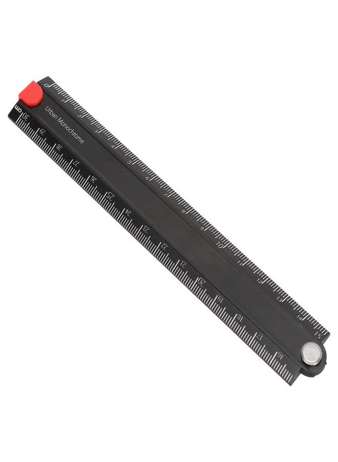 Fdit Folding Metal Stationery Rule, Folding Ruler, 0-300mm Easy to Carry 90°Folding Clear and for Home Travel Work Car - Image 4