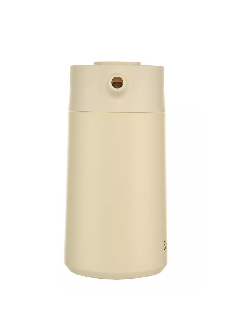 SHAHA قارورة مفرغة من الفولاذ المقاوم للصدأ بمقبض خشبي سعة 14 لترًا باللون الأبيض - Image 3