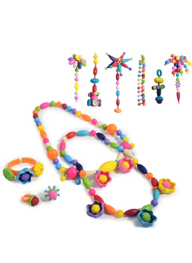 SYOSI Girls DIY Bracelet Making Kit, 580 Pieces Jewelry Making Supplies Beads DIY Art Crafts Supplies Set, Birthday Children's Day Gifts for Girls Age 6-10 - Image 1