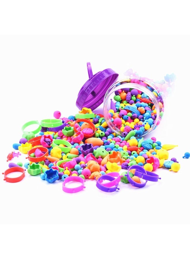 SYOSI Girls DIY Bracelet Making Kit, 580 Pieces Jewelry Making Supplies Beads DIY Art Crafts Supplies Set, Birthday Children's Day Gifts for Girls Age 6-10 - Image 2